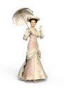 The Edwardian Lady, 3D Illustration