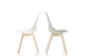 Back to Back Elegant Chairs on White Background