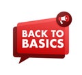 Back to basics red speech bubble making announcing with megaphone