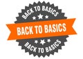 back to basics sign. back to basics round isolated ribbon label. Royalty Free Stock Photo