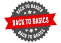 back to basics sign. back to basics round isolated ribbon label. Royalty Free Stock Photo