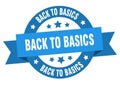 back to basics round ribbon isolated label. back to basics sign. Royalty Free Stock Photo