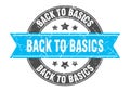 back to basics round stamp with ribbon. label sign Royalty Free Stock Photo