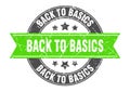 back to basics round stamp with ribbon. label sign Royalty Free Stock Photo
