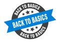 back to basics sign. round ribbon sticker. isolated tag Royalty Free Stock Photo