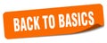 back to basics sticker. back to basics label