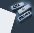 Back to basics text on wooden cubes. fundamental principles concept Royalty Free Stock Photo