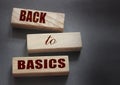 Back to basics text on wooden cubes. fundamental principles concept Royalty Free Stock Photo