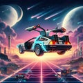 Back to the future Delorean Generative ai for illustrations