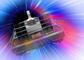 Back to the future delorean space vortex travel Royalty Free Stock Photo