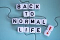 Back to normal life concept or return to old habits and routine Royalty Free Stock Photo