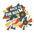 Back to the 80s, hits and compositions for disco Royalty Free Stock Photo