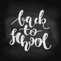 Vector back to school typography poster with science signs and symbols. black and white back to school calligraphy lettering.