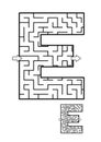 Back to school ABC activity - letter E maze for kids