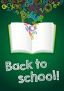 Back to School ABC book card Royalty Free Stock Photo