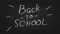 Back to school animated Lettering on a Chalkboard.