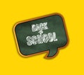Back to school autumn chalkboard orange vector card Royalty Free Stock Photo