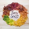 Back to school. Autumn round frame Royalty Free Stock Photo