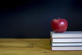 Back to school background with books over desk Royalty Free Stock Photo