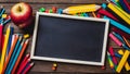 Back to school background border or frame Royalty Free Stock Photo