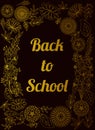 Back to school background golden