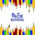 Back to school background with paper and pancil