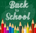 Back to school background with Rainbow pencils Royalty Free Stock Photo