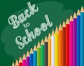 Back to school background with Rainbow pencils Royalty Free Stock Photo