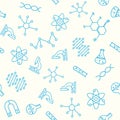 Back to school background. Science seamless pattern