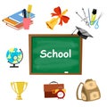 Back to school background set tools