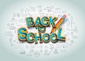 Back to School Background to use for your layouts Royalty Free Stock Photo