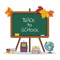 Back to school background, vector illustration. Royalty Free Stock Photo