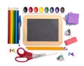 Back to School Background on a White Background Royalty Free Stock Photo