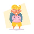 Back to school. Backpack Vector. Cartoon. Isolated art