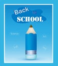 Back to school. cartoon pensil vector. Monochrome