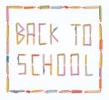 Back to school, Banner, vector illustration
