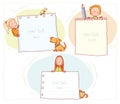 Back to school, Banners and Bookmarks, vector illustration