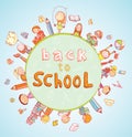 Back to school, Banners and Bookmarks, vector illustration Royalty Free Stock Photo