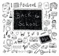 Back to school, Banners and Bookmarks, vector illustration