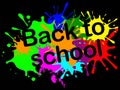 Back to school. Beautiful text on a black background