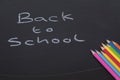 Back to School blackboard concept with pencils Royalty Free Stock Photo