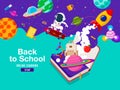 Back to school, Book Inspiration, Online Learning, flat design vector