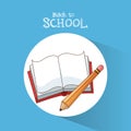 Back to school book pencil learning write poster