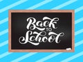 Back to school brush lettering. Vector illustration