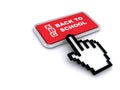Back to school button on white Royalty Free Stock Photo