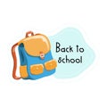 Back to School cartoon backpack sticker