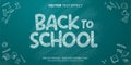 back to school chalk on board editable text effect Royalty Free Stock Photo