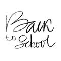 Back to school. Chalk textured modern simple lettering. Vector illustration.