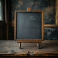 Back to school classic Vintage blackboard or school slate concept Royalty Free Stock Photo