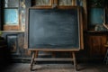 Back to school classic Vintage blackboard or school slate concept Royalty Free Stock Photo